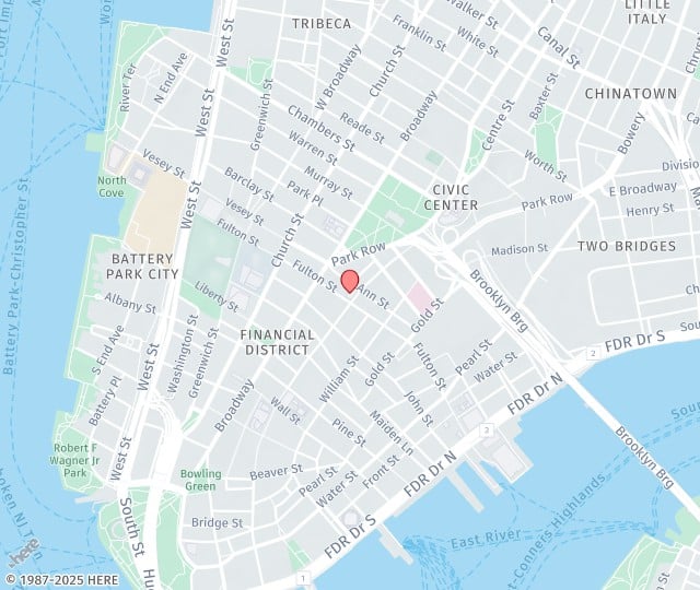 Map: 139 Fulton Street, Suite 609, New York, NY 10038